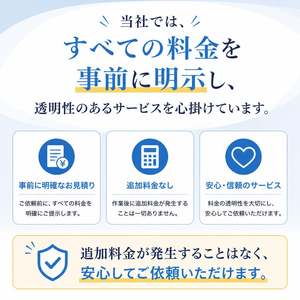 明朗会計で安心の料金体系