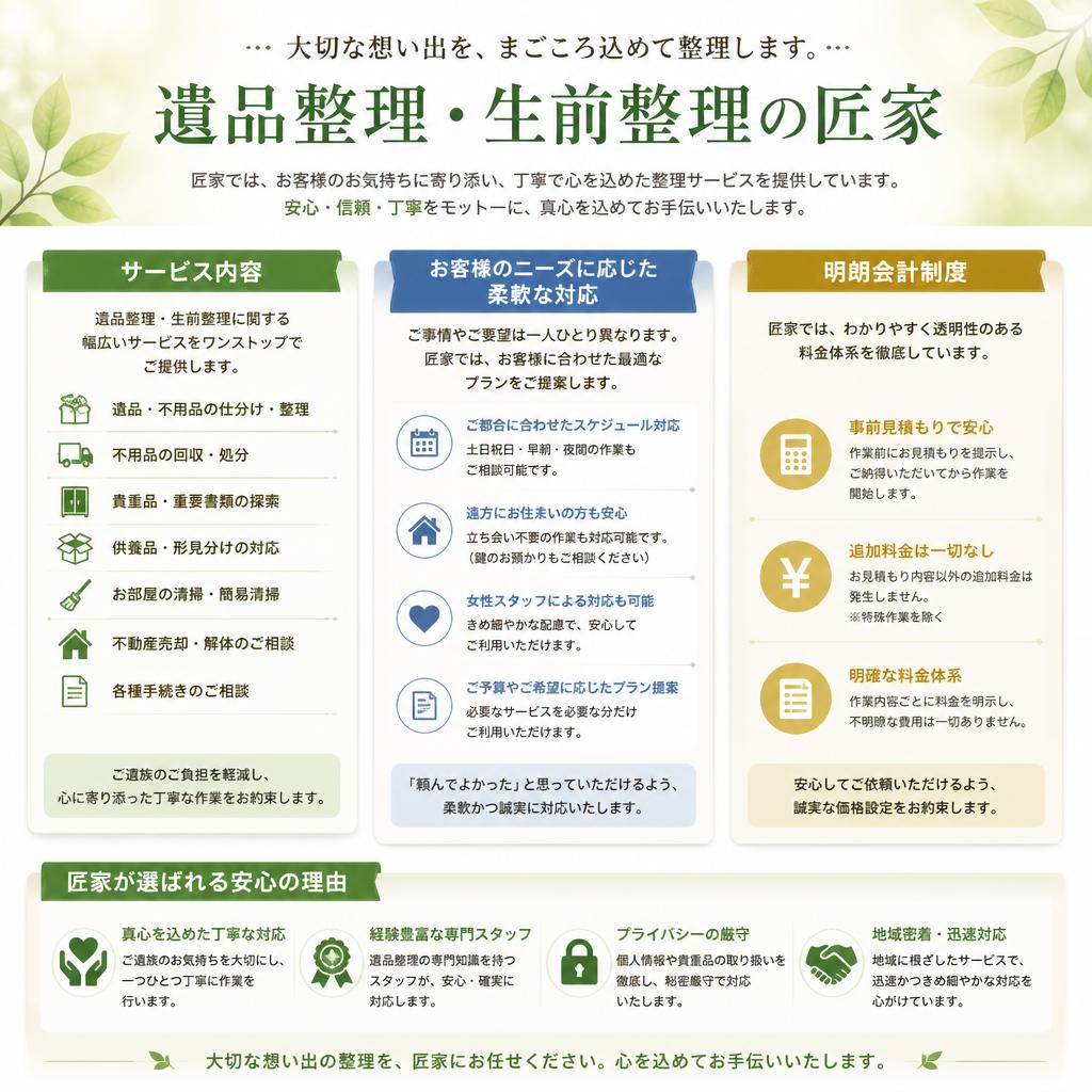 匠家のサービスの特徴