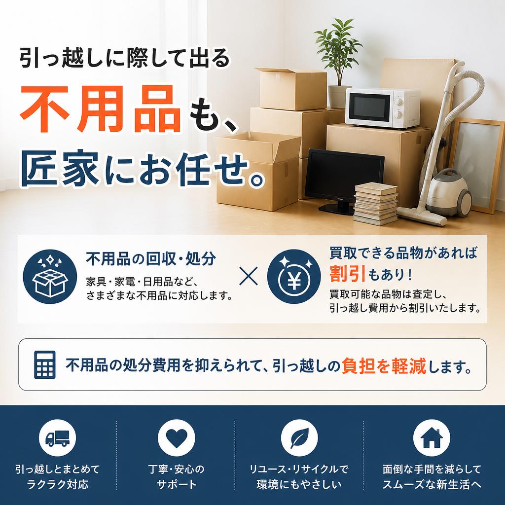 不用品回収のプロフェッショナル