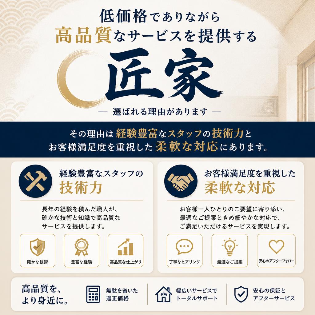 匠家が選ばれる理由