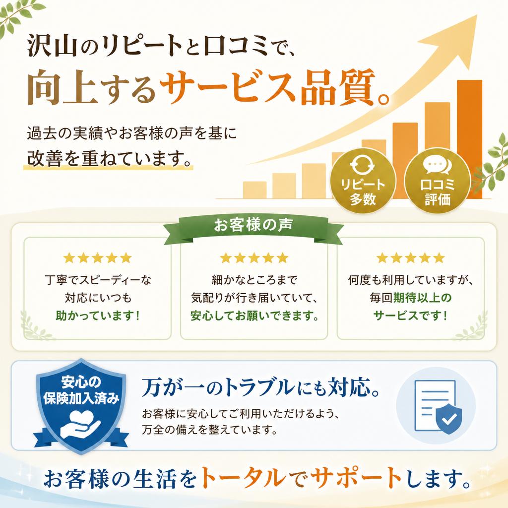 お客様からの信頼を得る理由