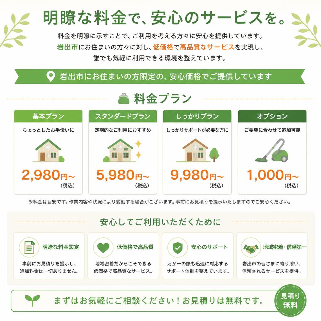 安価で安心なサービス