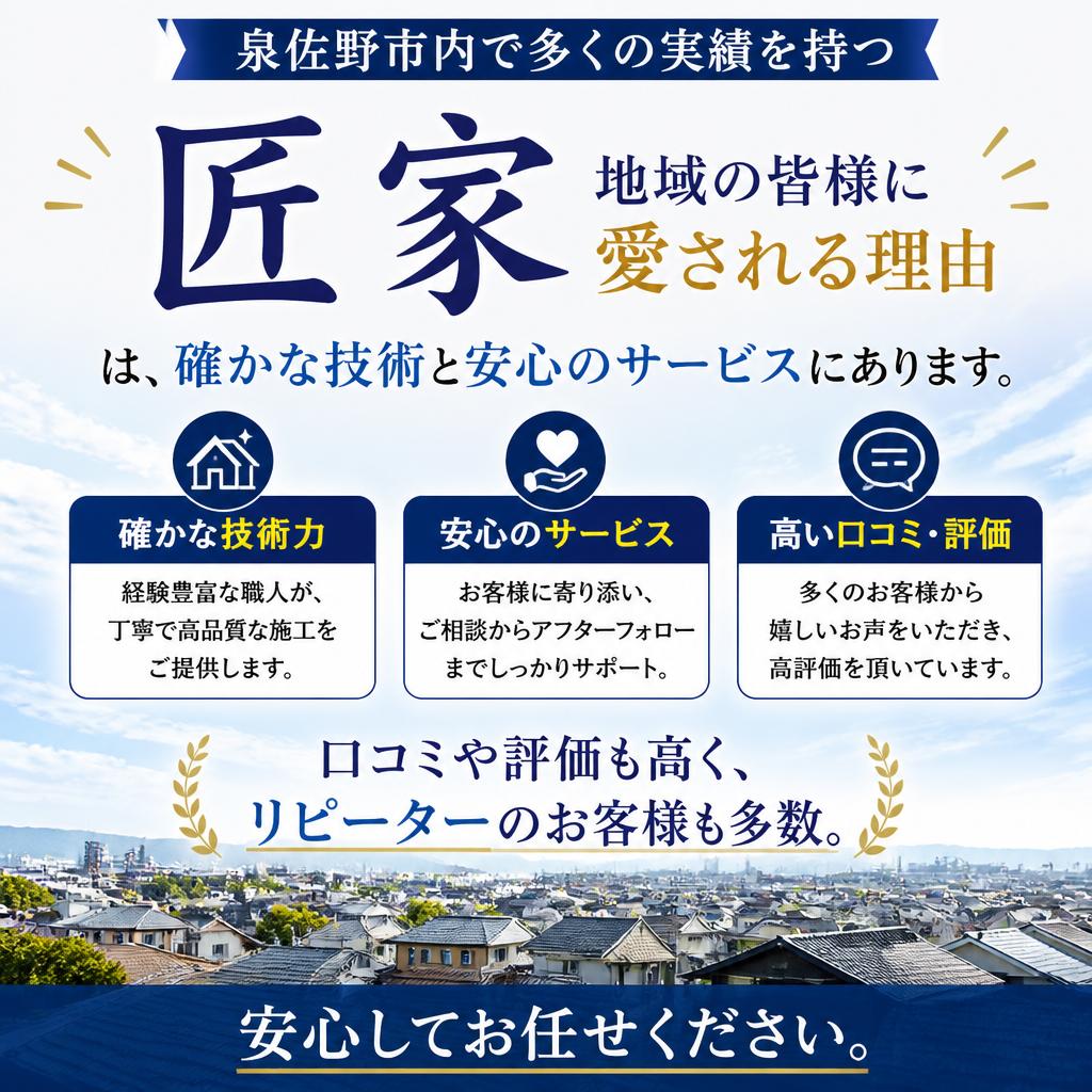 泉佐野市の実績と信頼