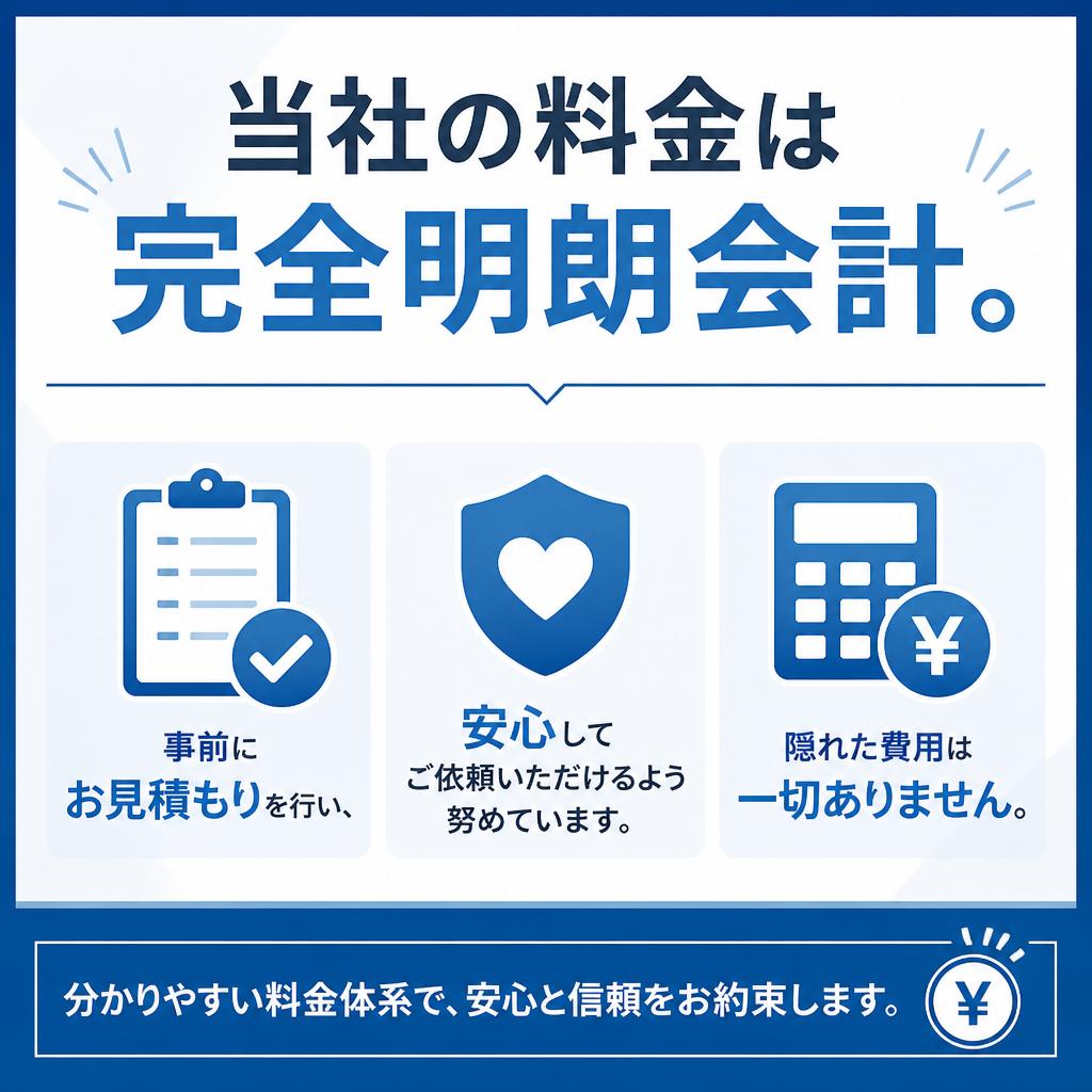 明瞭な料金システム