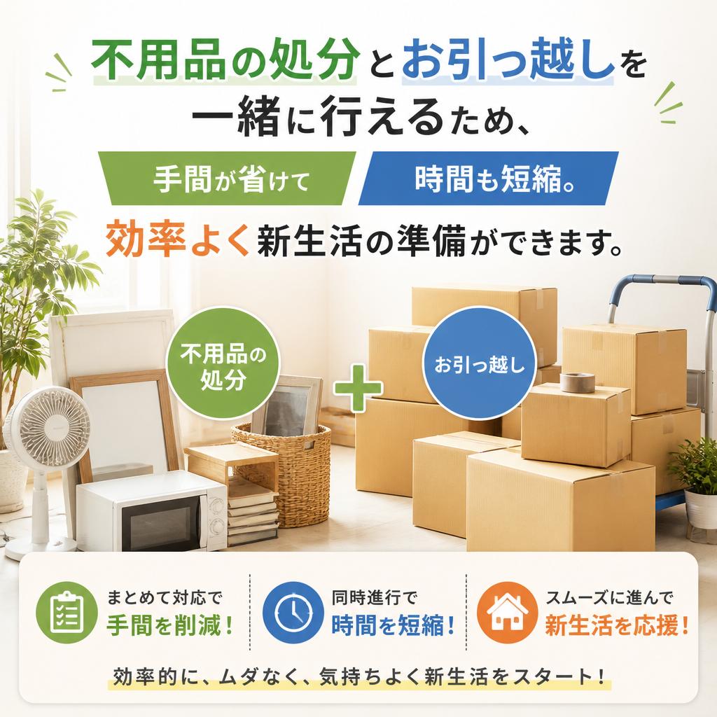 不用品回収とお引っ越しの一括手配