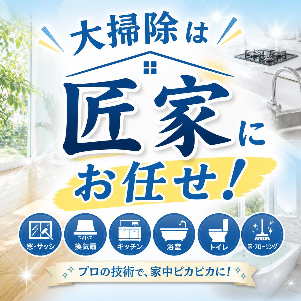 大掃除は「匠家」にお任せ！
