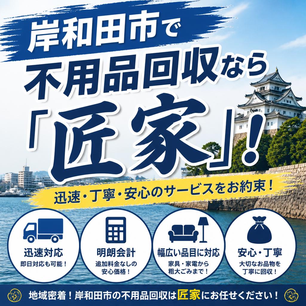 岸和田市で不用品回収なら「匠家」！